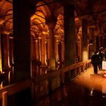 Istanbul Tourists At The Basilica Cistern In Istanbul 