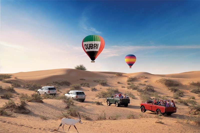 Overnight Desert Safari With Hot Air Balloon Flight & Breakfast